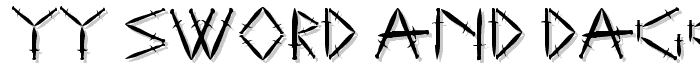 YY Sword and Dagger font